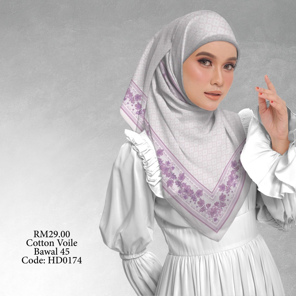 Tudung Bawal (Square Hijab) in HD0174